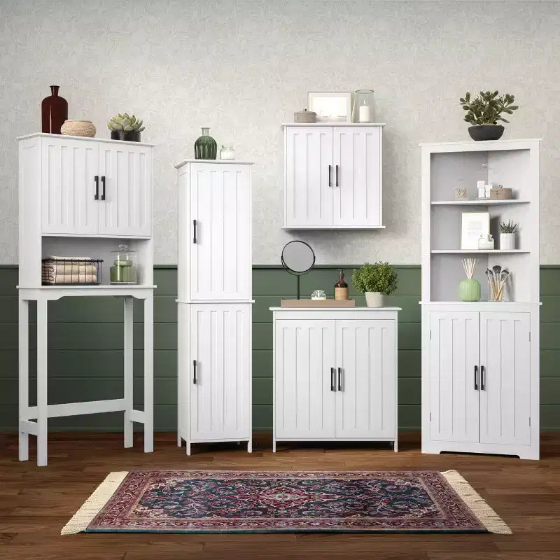 Meuble haut de rangement et organisateur de salle de bain