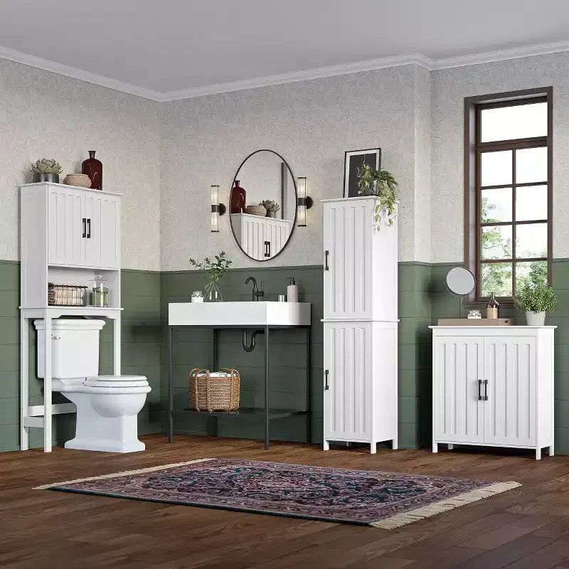 Meuble haut de rangement et organisateur de salle de bain