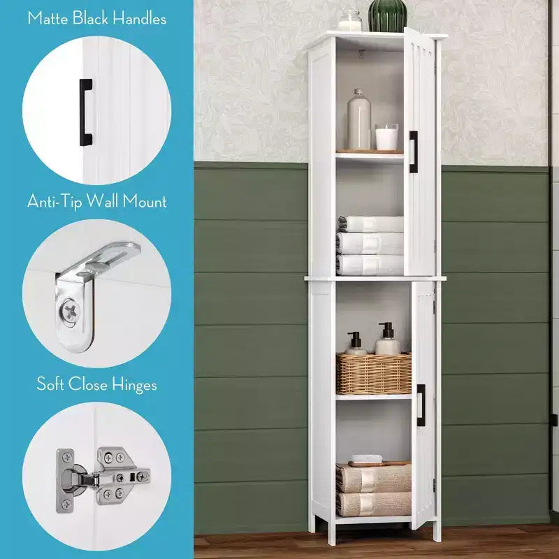 Meuble haut de rangement et organisateur de salle de bain