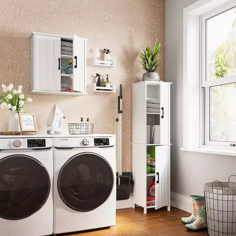 Meuble haut de rangement et organisateur de salle de bain
