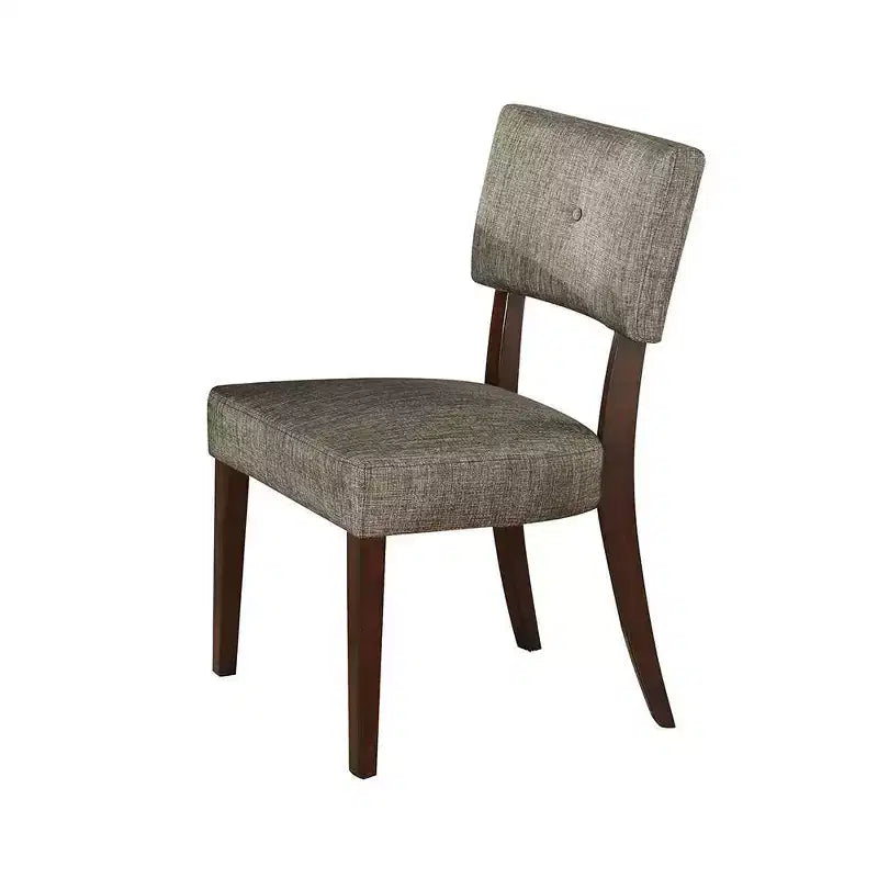 Ensemble de 2 chaises de salle à manger en tissu gris/espresso