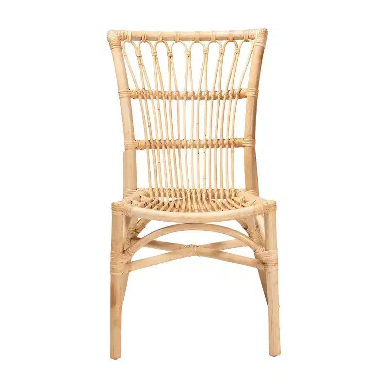 Chaise de salle à manger naturelle/marron : Style bohème fait main