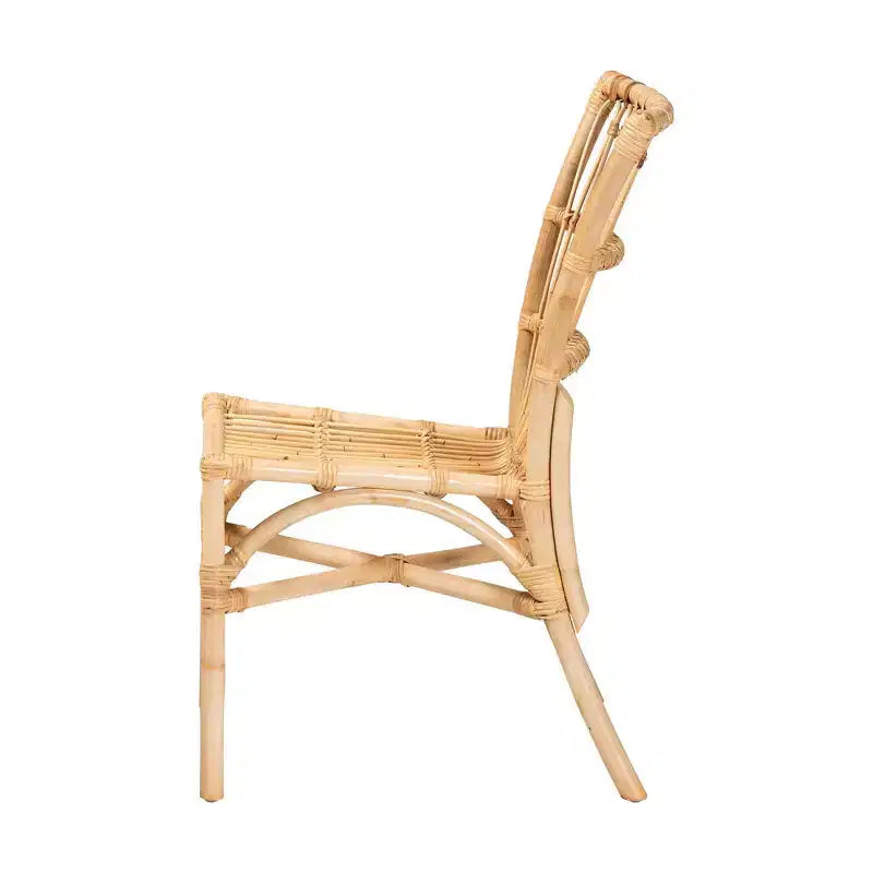 Chaise de salle à manger naturelle/marron : Style bohème fait main