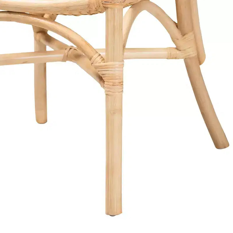Chaise de salle à manger naturelle/marron : Style bohème fait main