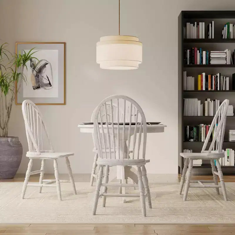 Carolina Living Garner Windsor Chair Natural Driftwood: Rubberwood Frame Armless Design 30 Day Warranty