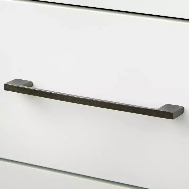 Commode blanche à 6 tiroirs : Pieds en bois d'hévéa massif, MDF
