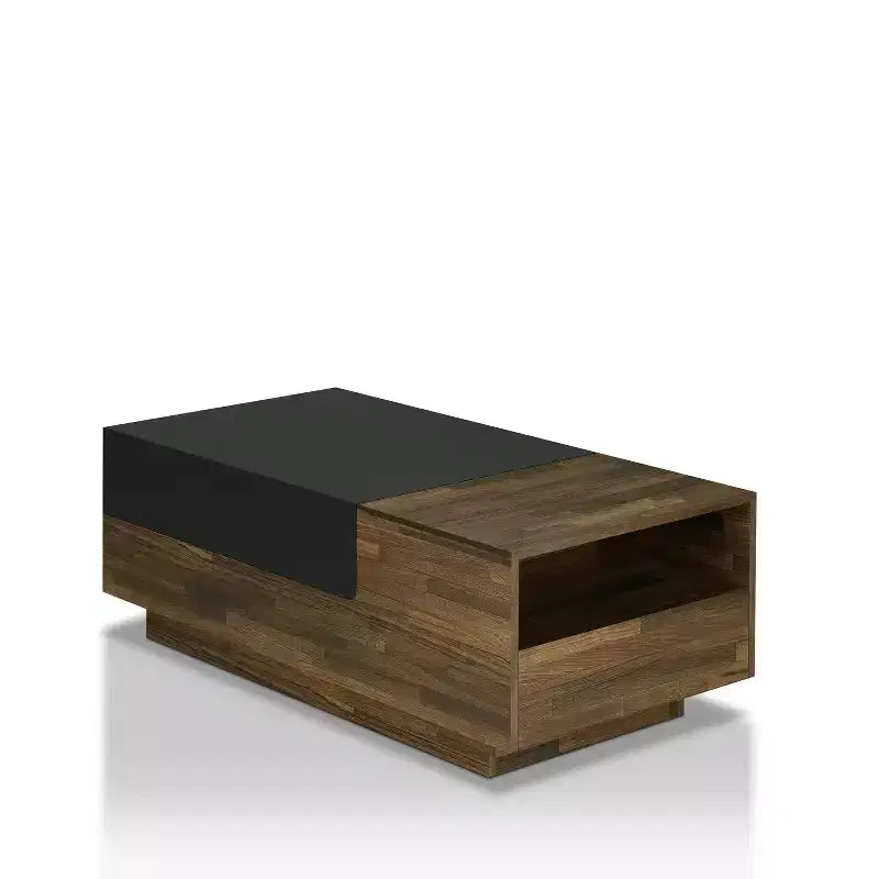 Croston Coffee Table with Sliding Top Storage Light Hickory - miBasics: Midcentury Design Lift-Top Rectangular Shape