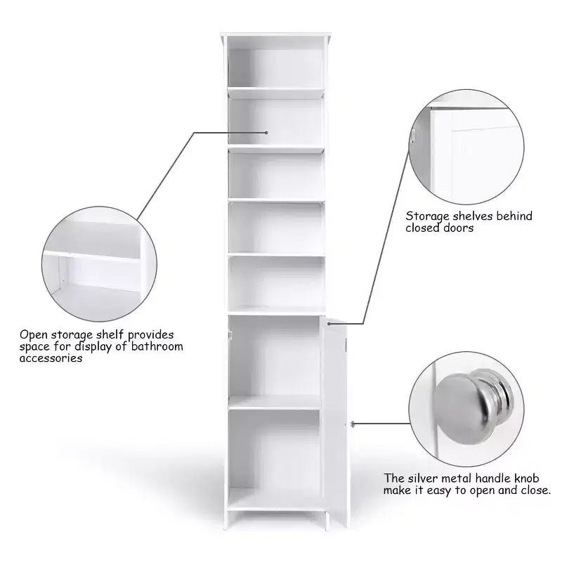 Meuble de rangement haut de salle de bain avec étagères