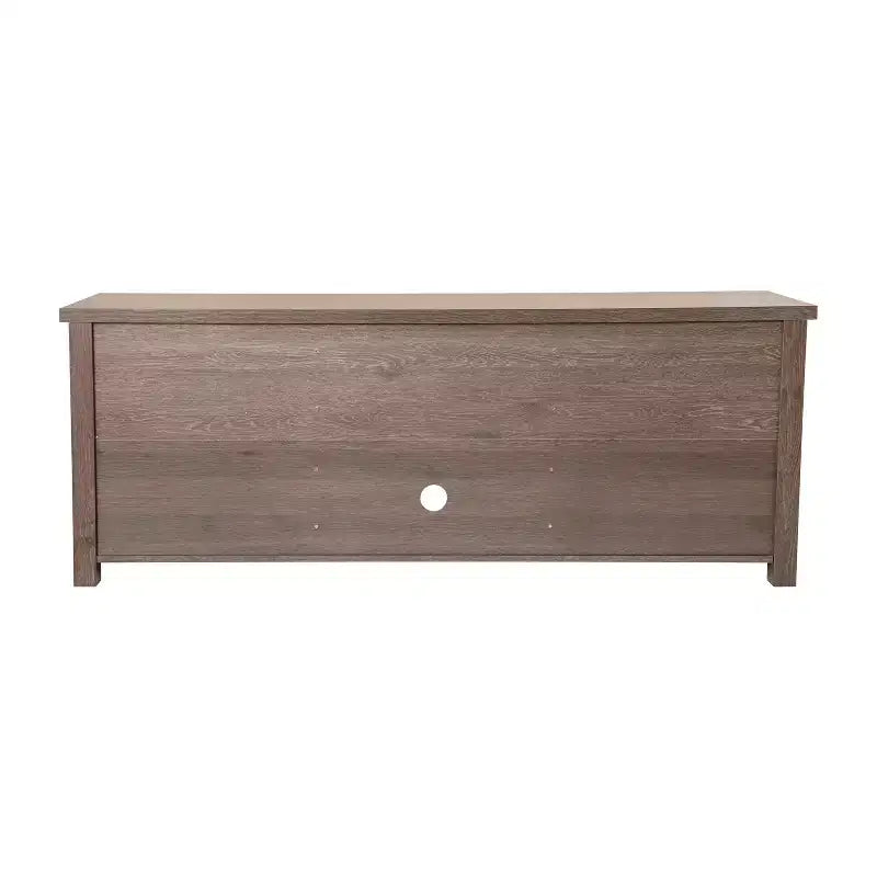 Meuble TV console média avec portes entièrement vitrées classiques et 3 étagères réglables