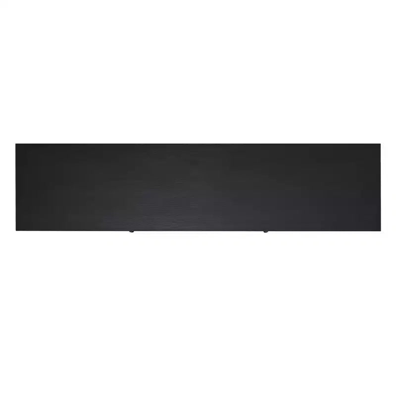 Meuble TV console média avec portes entièrement vitrées classiques et 3 étagères réglables