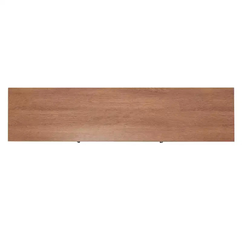Meuble TV console média avec portes entièrement vitrées classiques et 3 étagères réglables