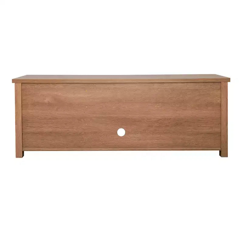 Meuble TV console média avec portes entièrement vitrées classiques et 3 étagères réglables