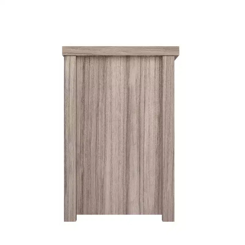 Meuble TV console média avec portes entièrement vitrées classiques et 3 étagères réglables