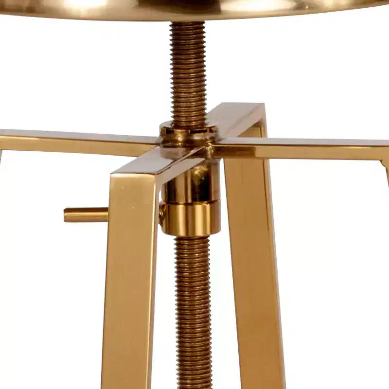 Tabouret de bar style industriel avec assise pivotante réglable en hauteur