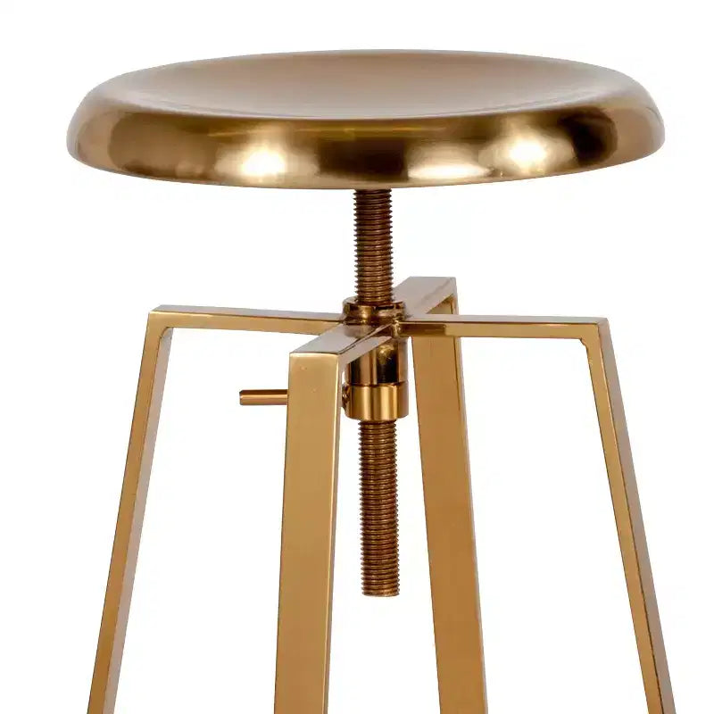 Tabouret de bar style industriel avec assise pivotante réglable en hauteur
