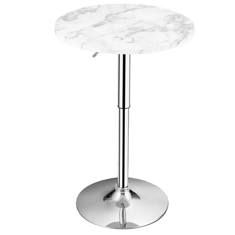 Table de bar bistrot ronde réglable en hauteur et pivotante à 360 degrés