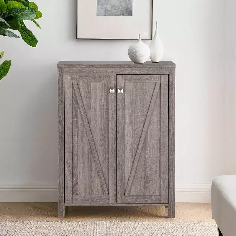 Meuble à chaussures moderne 2 portes pour 15 paires de chaussures