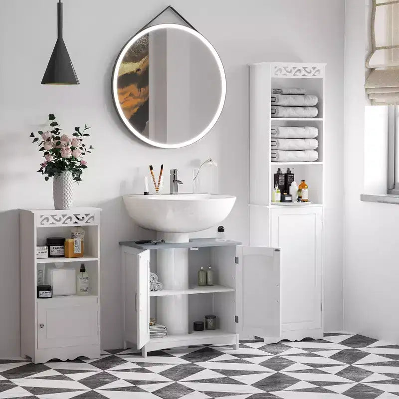 Meuble sous lavabo sur pied Meuble lavabo de salle de bain moderne Armoire de rangement