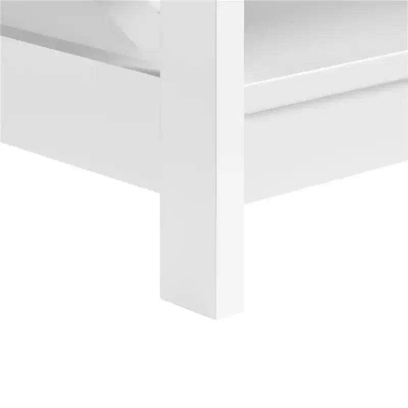 Table basse à 2 étages en bois avec étagère de rangement pour salon