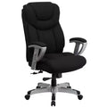 Chaise de bureau ergonomique à dossier haut pour grandes tailles avec accoudoirs réglables argentés