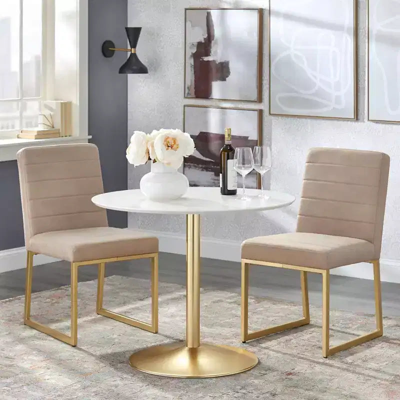 Lot de 2 chaises de salle à manger tapissées