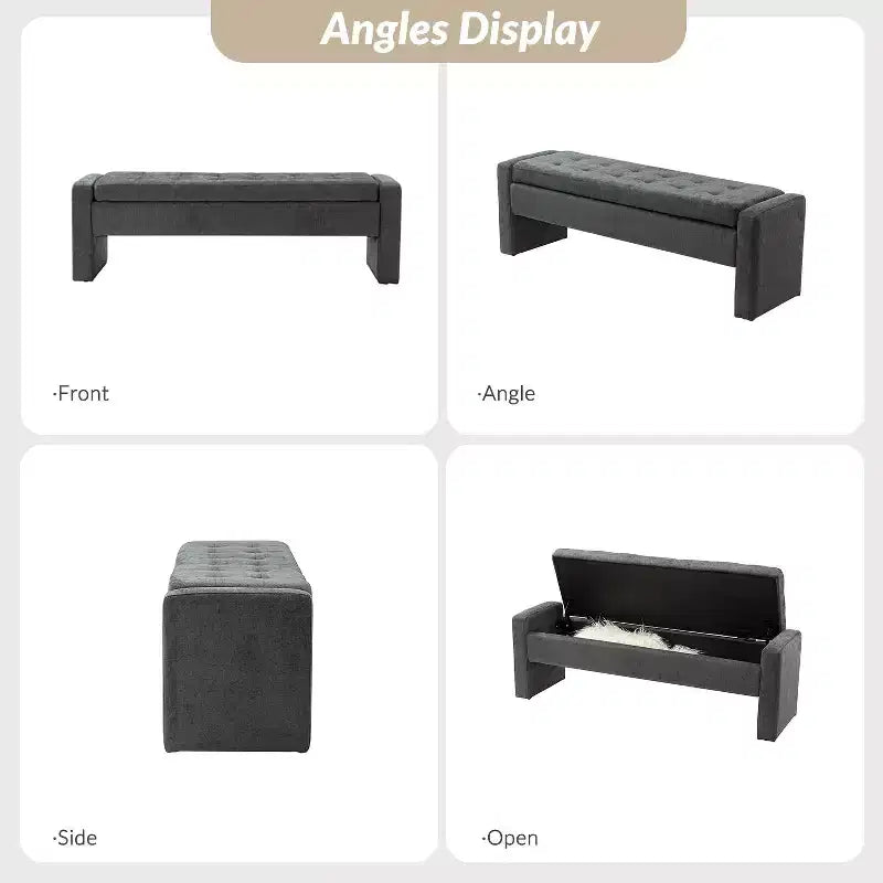 Banc de rangement capitonné moderne