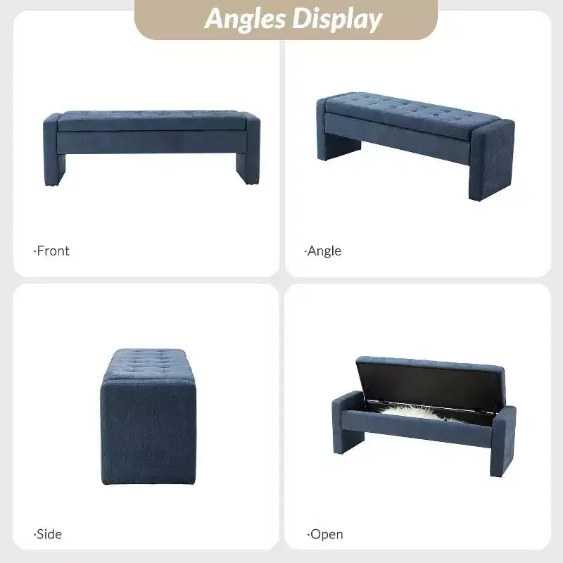 Banc de rangement capitonné moderne