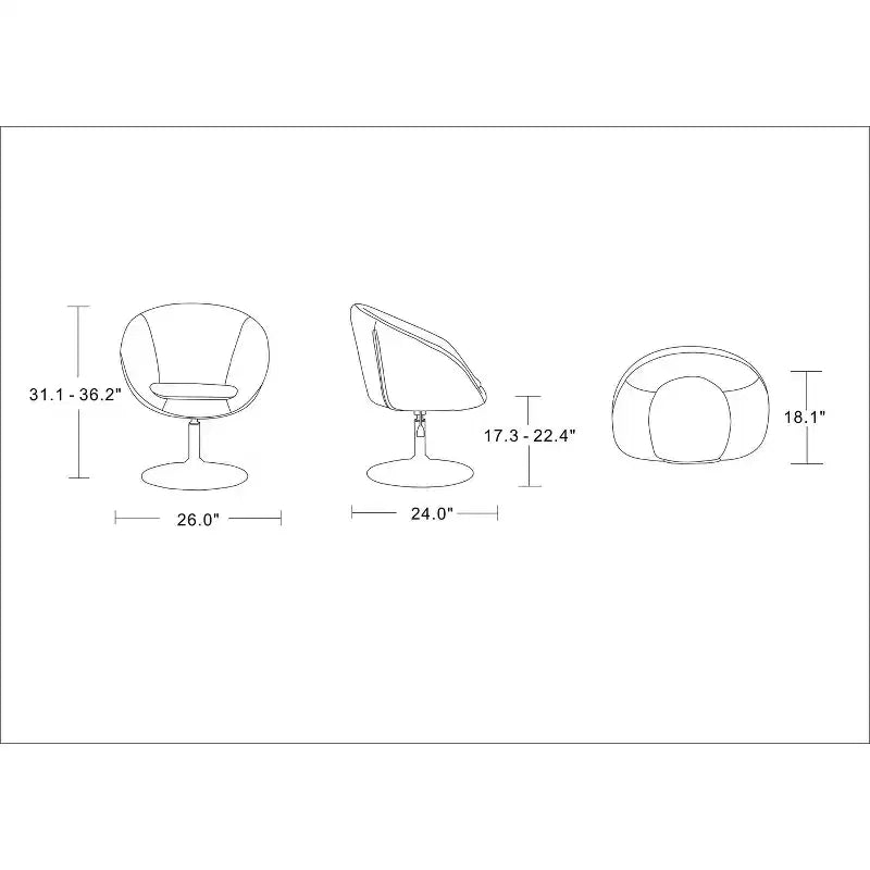 Lot de 2 chaises réglables en hauteur en mélange de laine