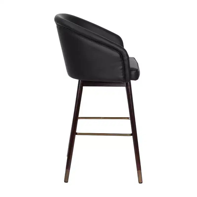 Tabouret de bar rembourré avec cadre en bois