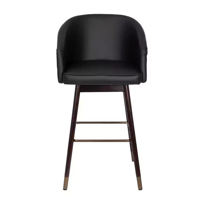 Tabouret de bar rembourré avec cadre en bois