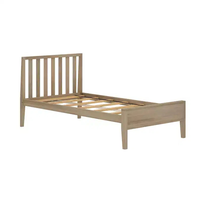 Cadre de lit scandinave en bois massif avec tête de lit