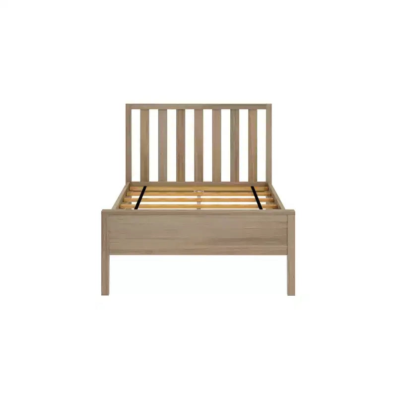 Cadre de lit scandinave en bois massif avec tête de lit