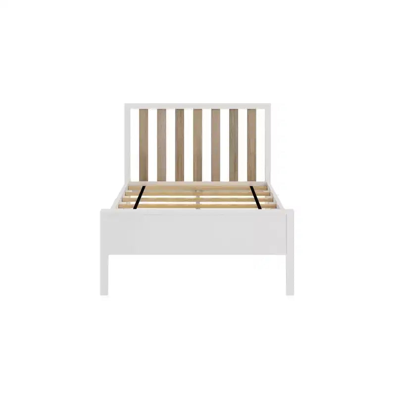 Cadre de lit scandinave en bois massif avec tête de lit