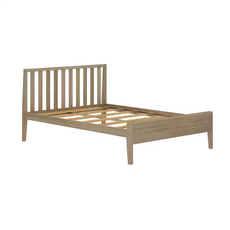 Cadre de lit scandinave en bois massif avec tête de lit