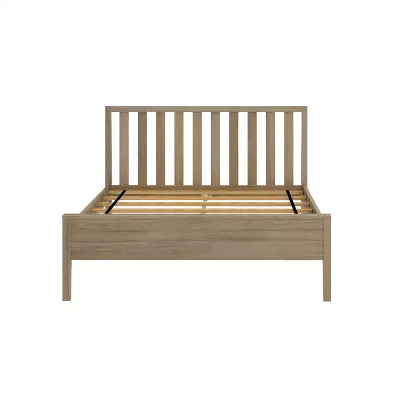 Cadre de lit scandinave en bois massif avec tête de lit