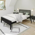 Cadre de lit scandinave en bois massif avec tête de lit