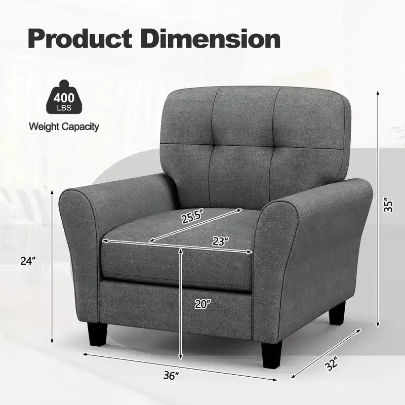 Fauteuil d'appoint moderne rembourré Fauteuil de style scandinave