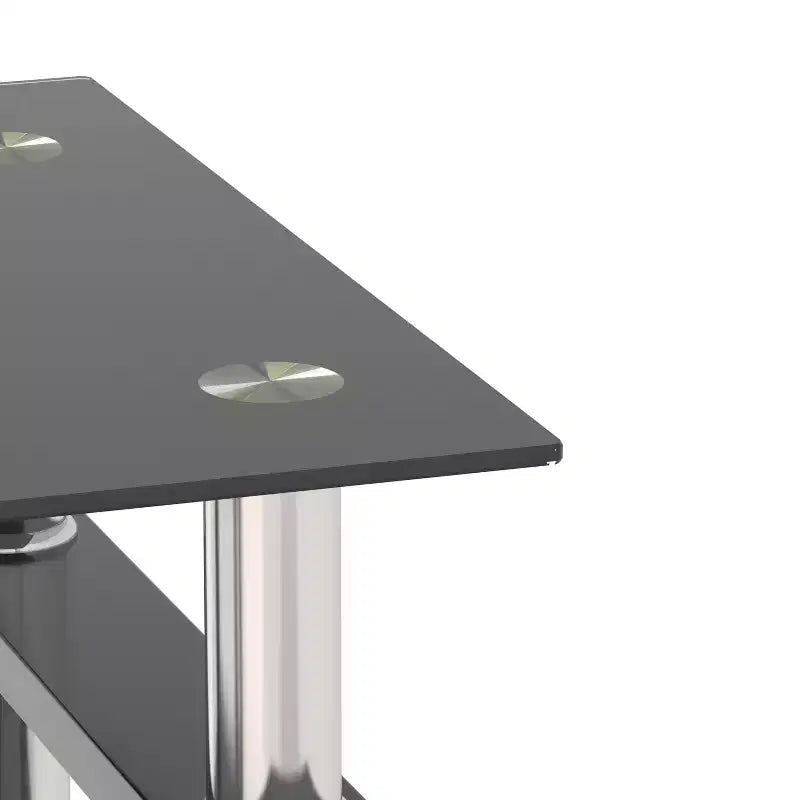 Lot de 2 tables basses modernes en verre trempé