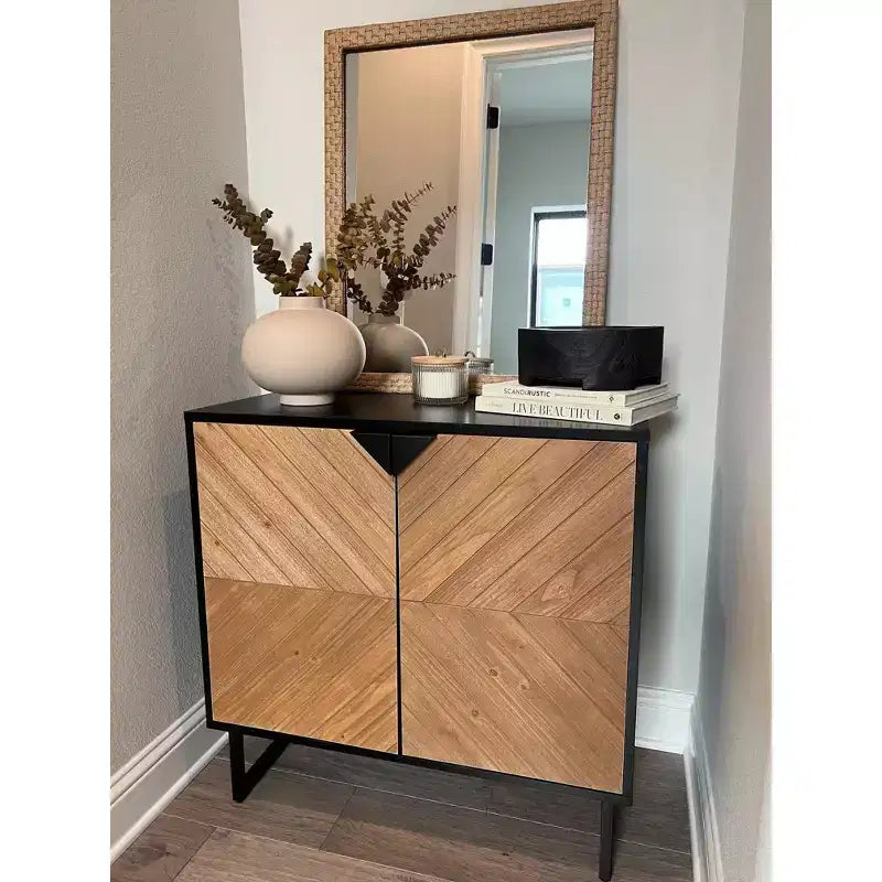Armoire de rangement 2 portes en bois