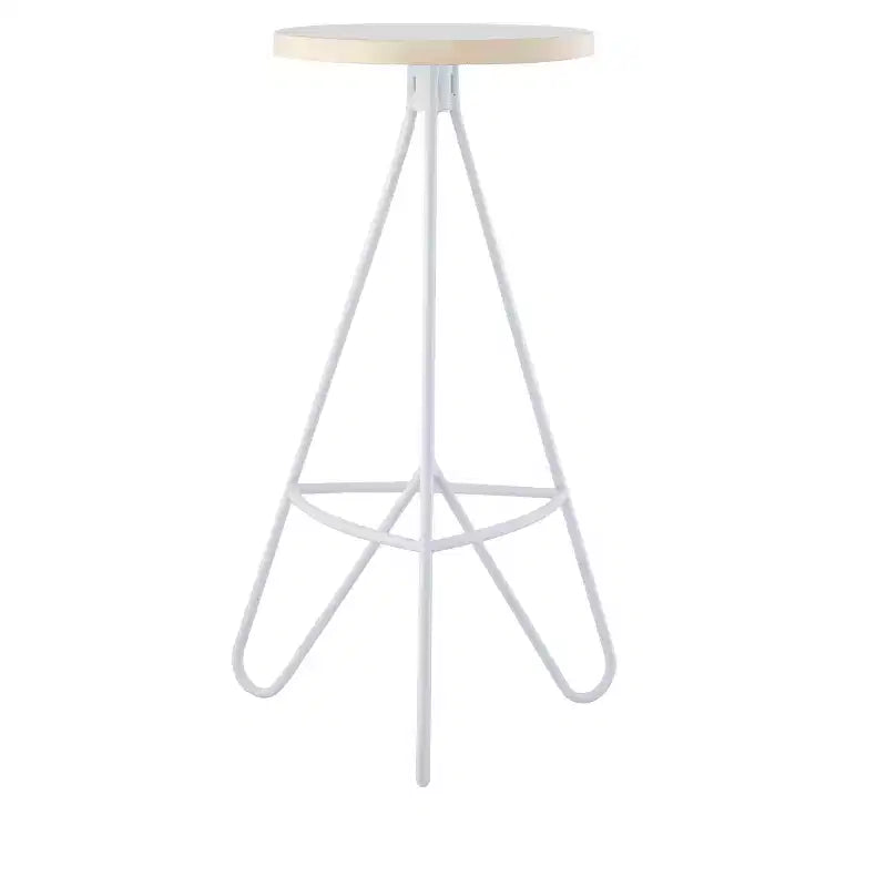 Tabouret de bar sans dossier trépied en fer industriel moderne