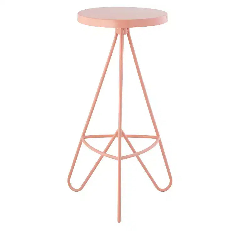 Tabouret de bar sans dossier trépied en fer industriel moderne