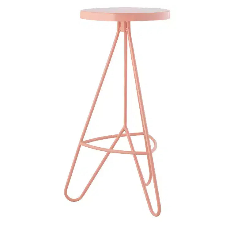 Tabouret de bar sans dossier trépied en fer industriel moderne