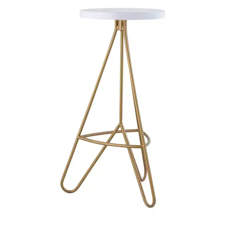 Tabouret de bar sans dossier trépied en fer industriel moderne