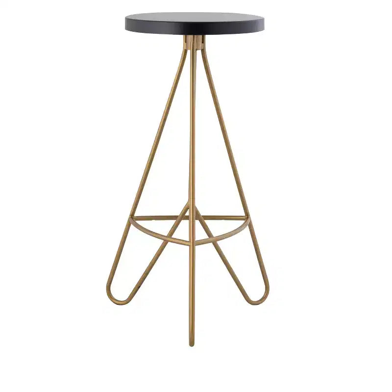 Tabouret de bar sans dossier trépied en fer industriel moderne