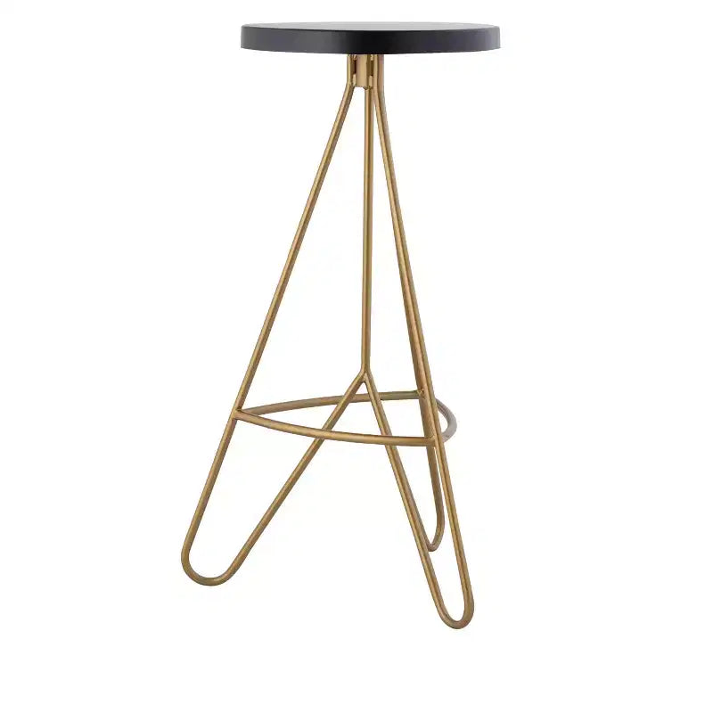 Tabouret de bar sans dossier trépied en fer industriel moderne