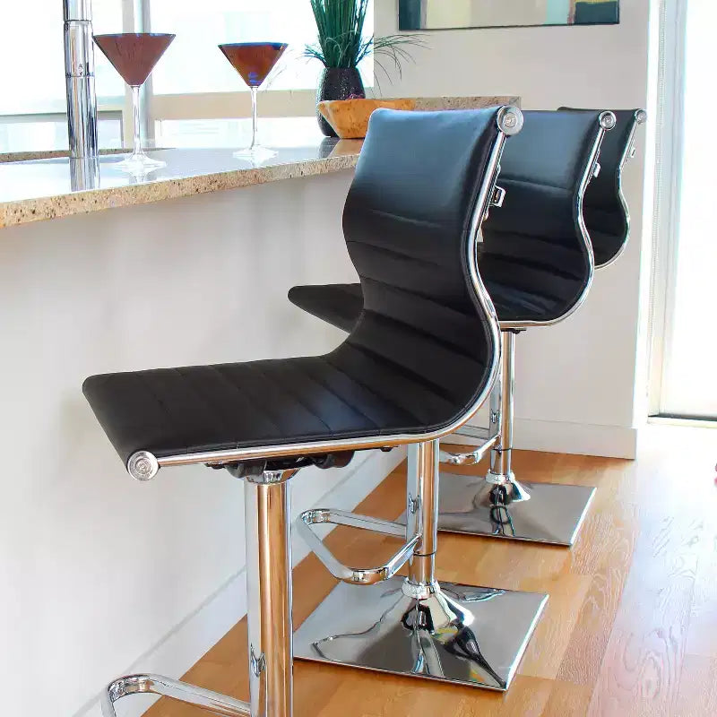 Tabouret de bar rectangulaire réglable -