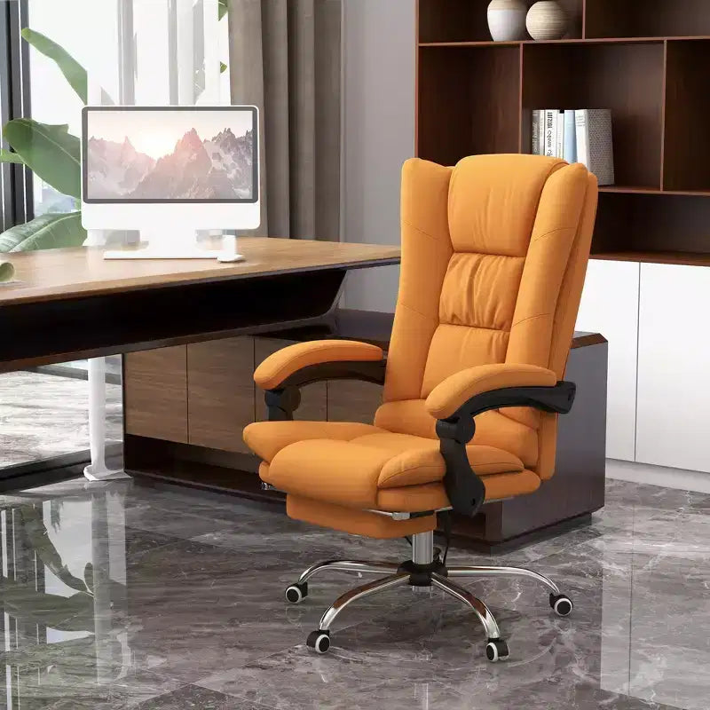 Fauteuil de bureau massant avec vibrations et chauffage, réglable en hauteur, dossier haut