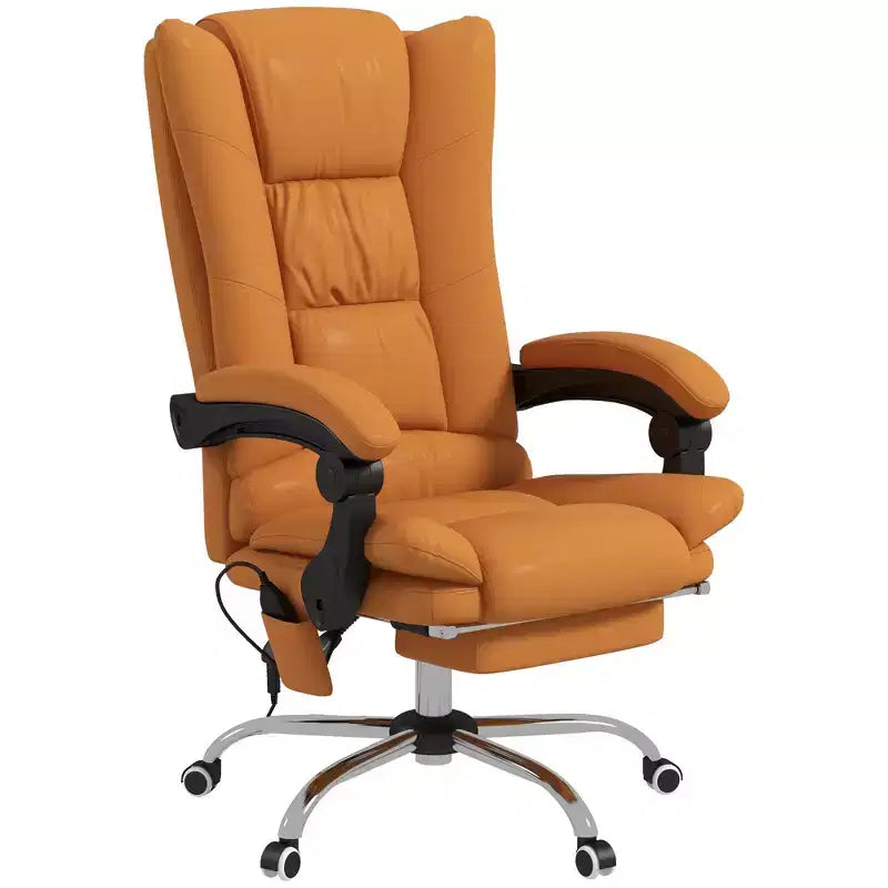 Fauteuil de bureau massant avec vibrations et chauffage, réglable en hauteur, dossier haut