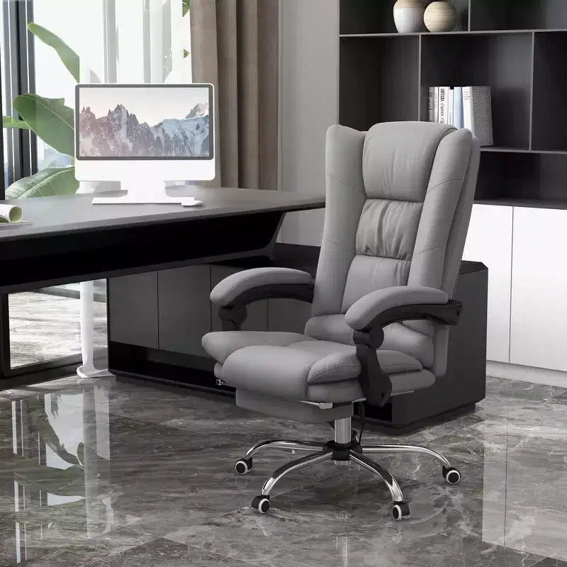 Fauteuil de bureau massant avec vibrations et chauffage, réglable en hauteur, dossier haut