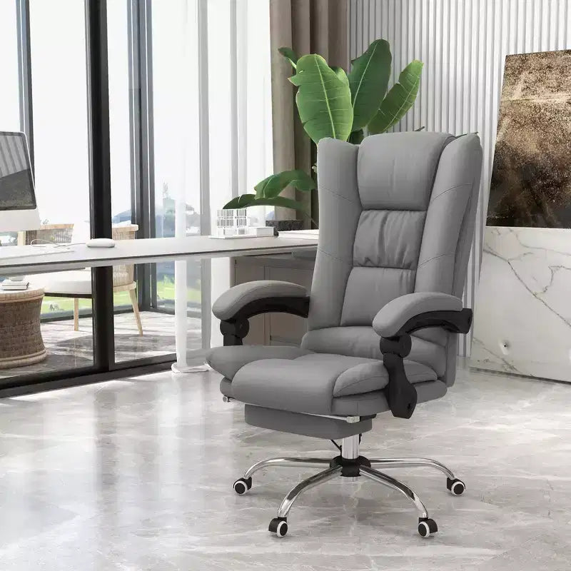 Fauteuil de bureau massant avec vibrations et chauffage, réglable en hauteur, dossier haut
